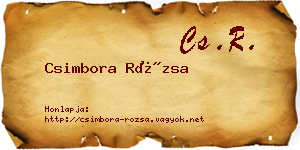 Csimbora Rózsa névjegykártya